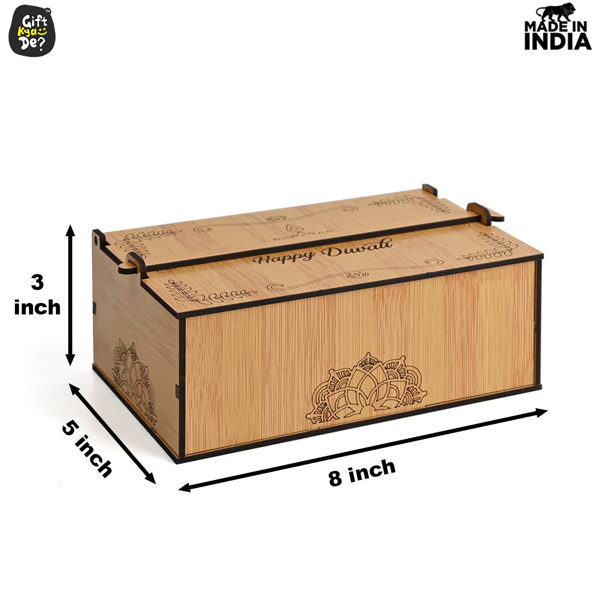 Wooden Dry Fruit Box (Empty Box) | Festive Box