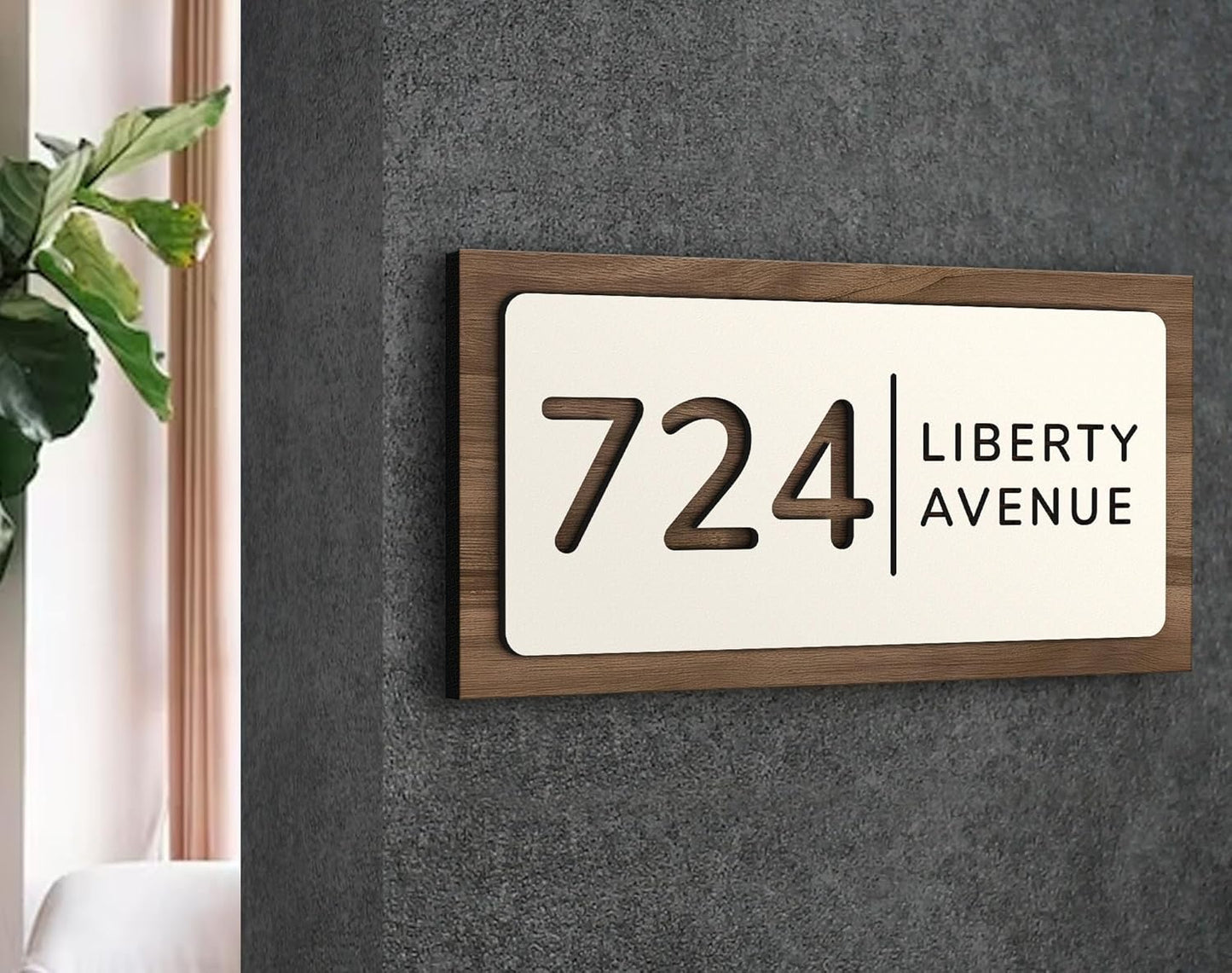FusionEdge Home | Name Plate For Home, Office & Outdoor Entrance |15x30 cm
