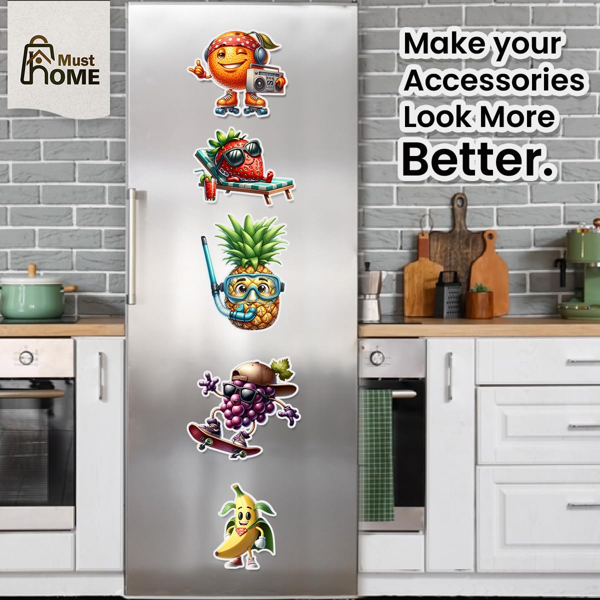 MustHome Kitchen Decoration Items, Wall Stickers for Home |30 x 50 x 30 cm