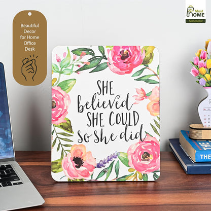 MustHome Inspirational Quote Wall Art |	20x 20 cm