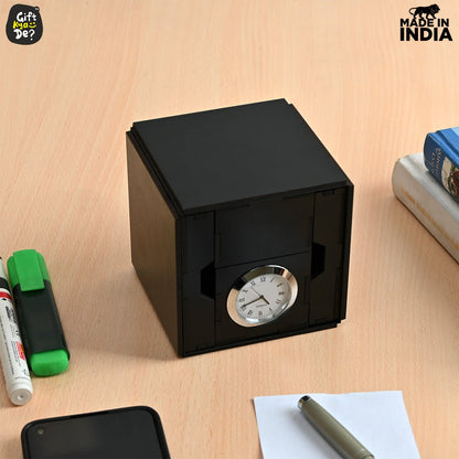 Foldable All in One Office Desk Organizer With Clock, Calendar 2025 & Mobile Stand | Desk Accessories