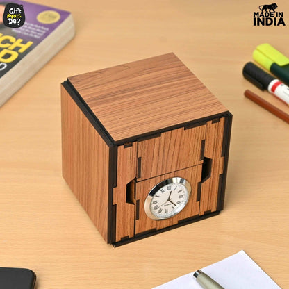 Foldable All in One Office Desk Organizer With Clock, Calendar 2025 & Mobile Stand | Desk Accessories