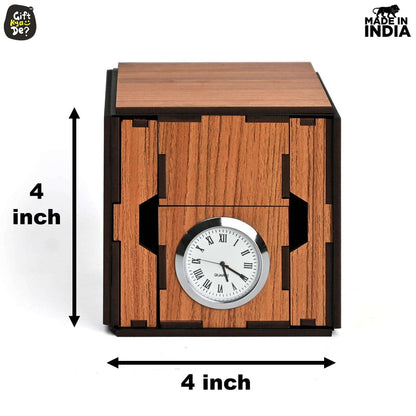 Foldable All in One Office Desk Organizer With Clock, Calendar 2025 & Mobile Stand | Desk Accessories
