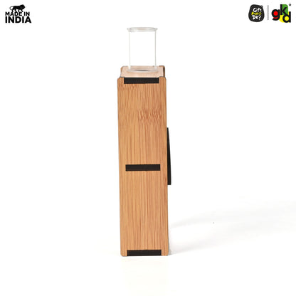 Eco-Friendly Test Tube Planter | Wooden MDF Stand | Indoor Desk Décor & Gifting