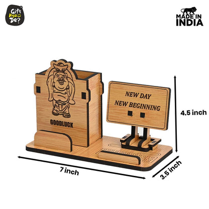 Lifetime Calendar & Good Luck Desk Organizer Combo | Office Table Decorative Items | Farewell Gift