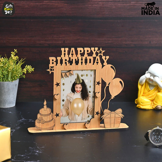 Happy Birthday Photo Frame | Birthday Gifts | Wooden Photo Frame