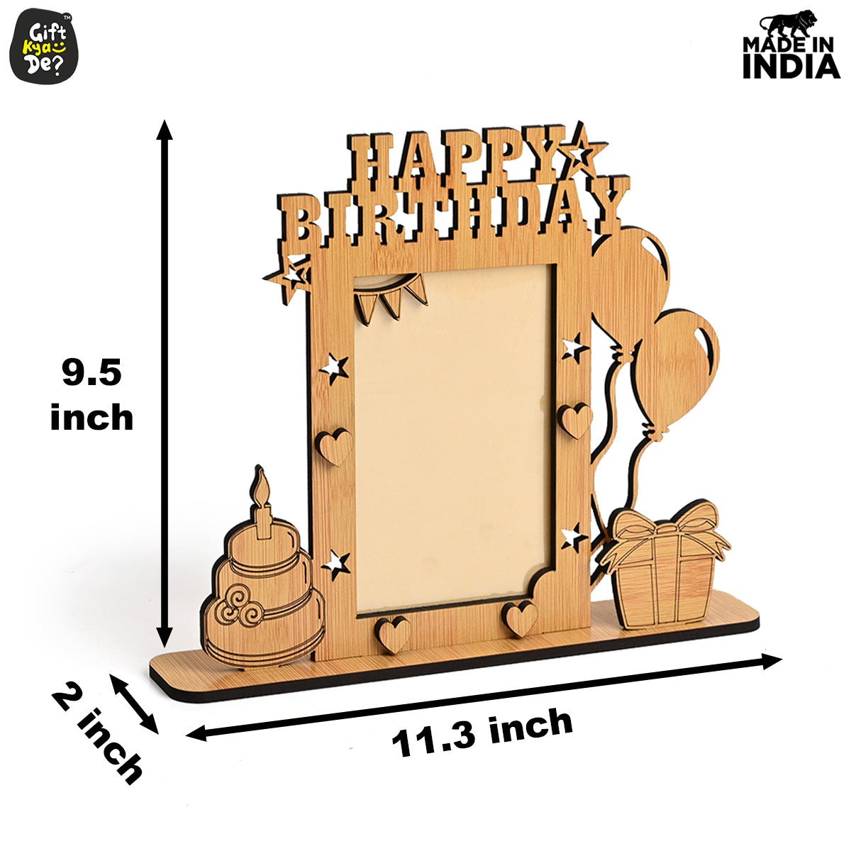 Happy Birthday Photo Frame | Birthday Gifts | Wooden Photo Frame