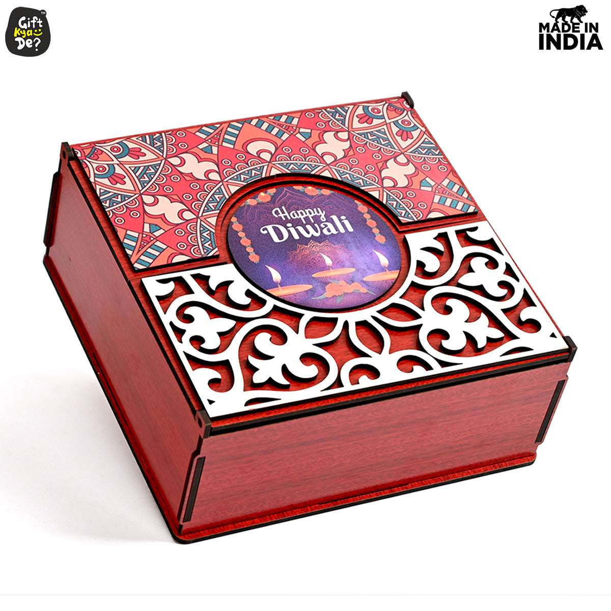Wooden Dry Fruit Box (Empty Box) | Festive Box