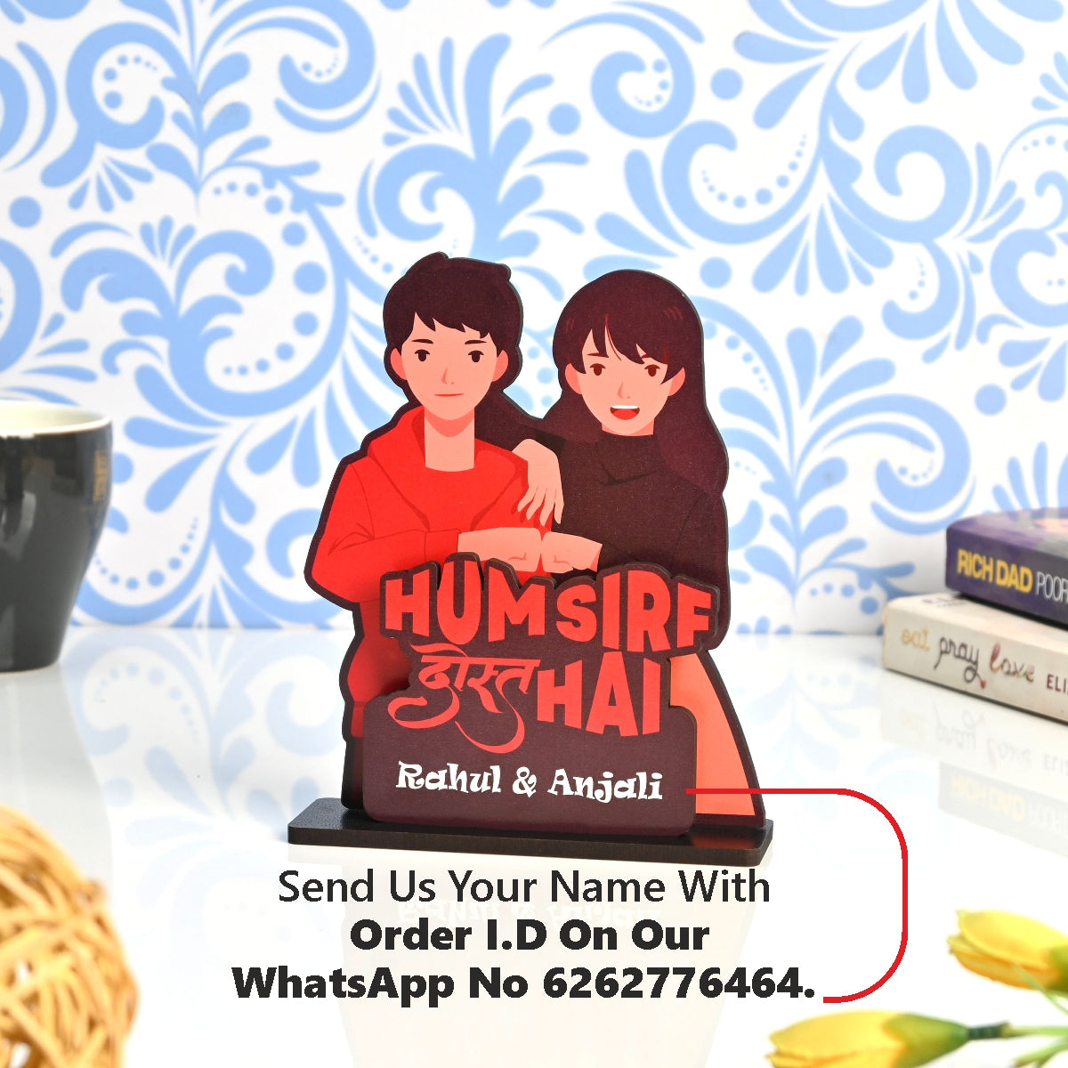 Personalized Friendship Day Showpiece | Gift for Best Friends, Birthday Gift for Friend