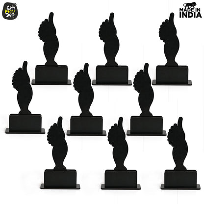 Momento Awards and Trophy for Winner, Beautiful Black and Bamboo Design with Wooden Cutwork, Easy Print and Sticker Paste Your Matter, Eco Friendly Corporate Gifts (Size 10x6)