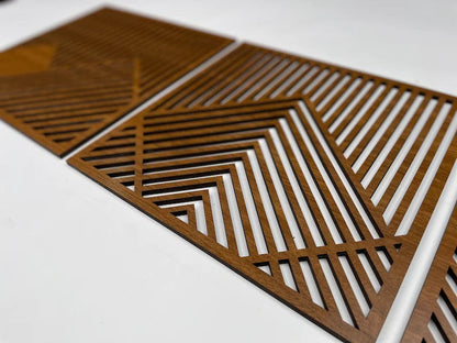 Mountain  geometric wooden wall art