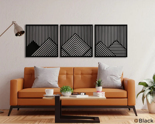 Mountain  geometric wooden wall art