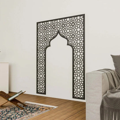 Mihrab Wooden Muslim Home Decor– Prayer Room Ideas | Islamic Wall Art