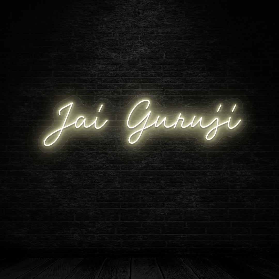 Jai Guruji Neon Sign