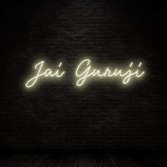 Jai Guruji Neon Sign