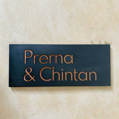 MustHome | Name Plate For Home, Office & Outdoor Entrance |30 x 15 cm