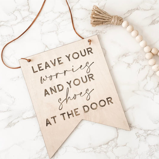 MustHome |Remove Your Shoes Self-Adhesive Sign for Home, Office | 15 x 15