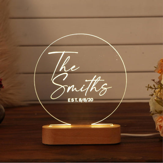 MustHome Personalized Night Light Home Decor, Wedding Gift Ideas|20 x 15 x 25cm
