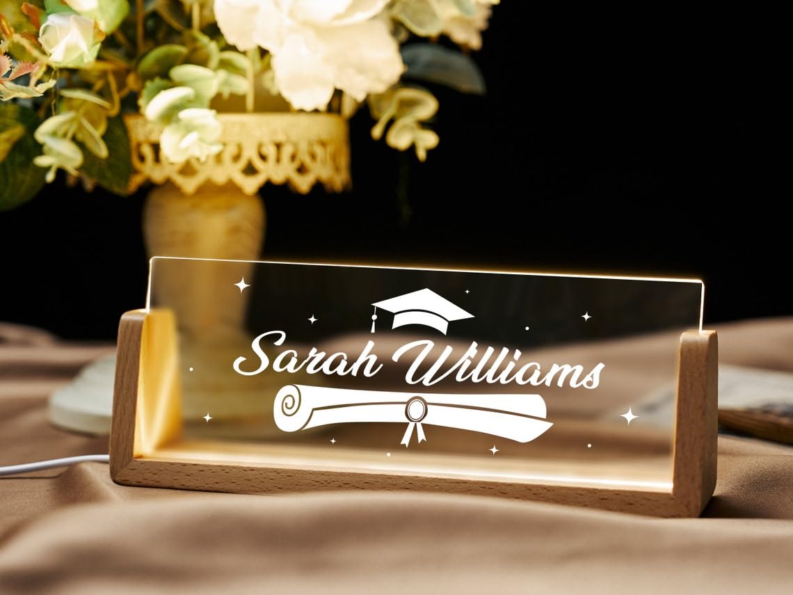 MustHome Desk Name Plate with Holder |25x6cm