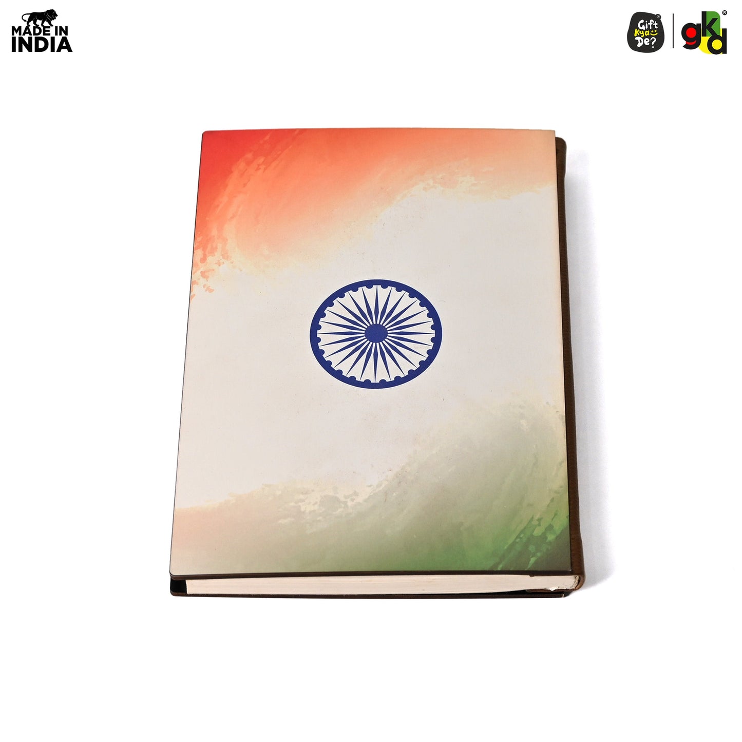 Wooden Diary with Republic Day Theme – Patriotic Gift for Republic Day Celebrations – Eco-friendly Wooden Journal
