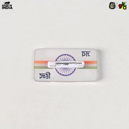 Indian Flag Badge – Indian Flag, I Love India, Jai Hind with Flag | Durable Acrylic Patriotic Gifts for Republic Day | National Pride Accessories