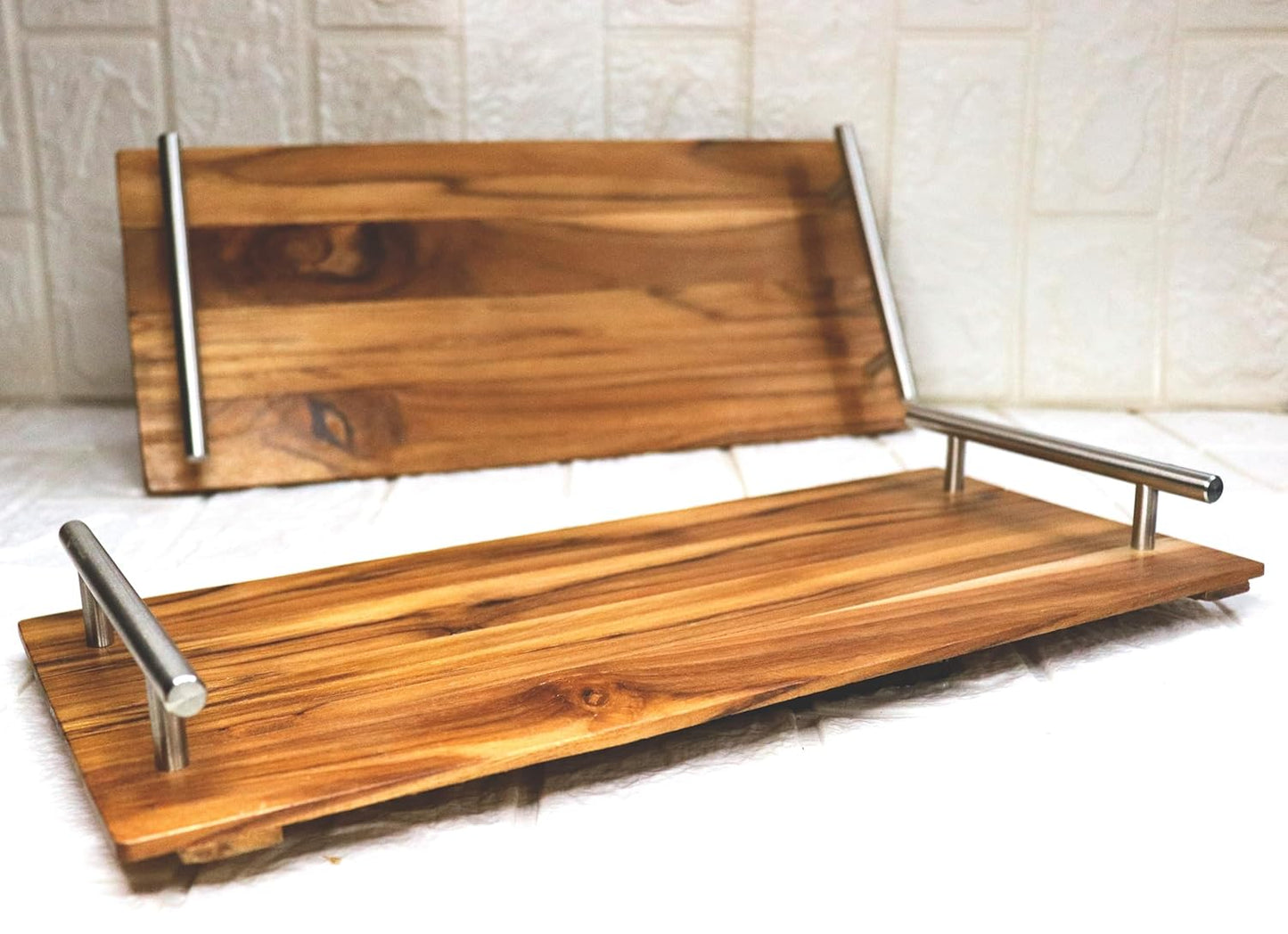 MustHome |Serving Tray| Wooden Tray |  | Pure Wood |40x 18cm