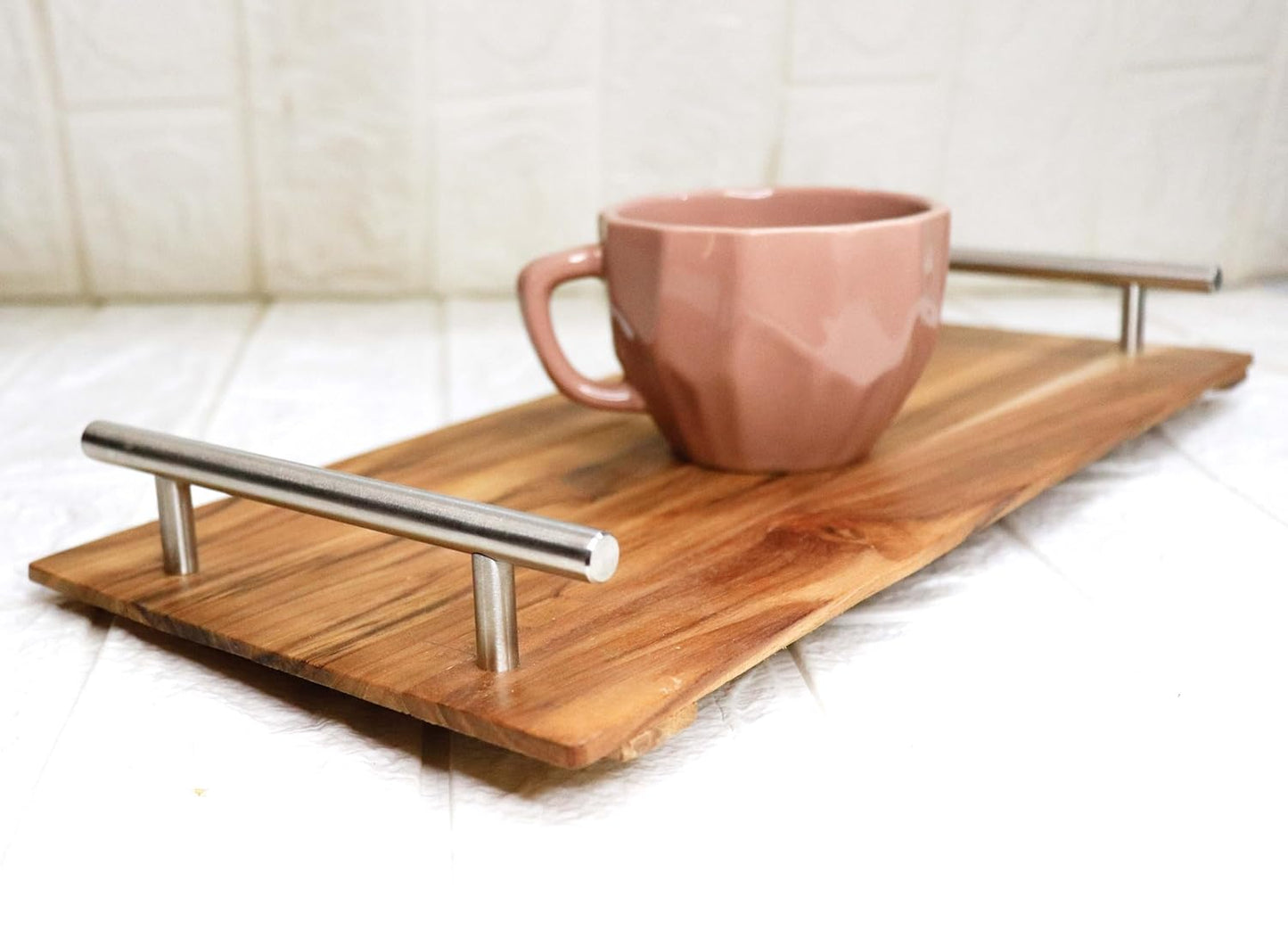 MustHome |Serving Tray| Wooden Tray |  | Pure Wood |40x 18cm