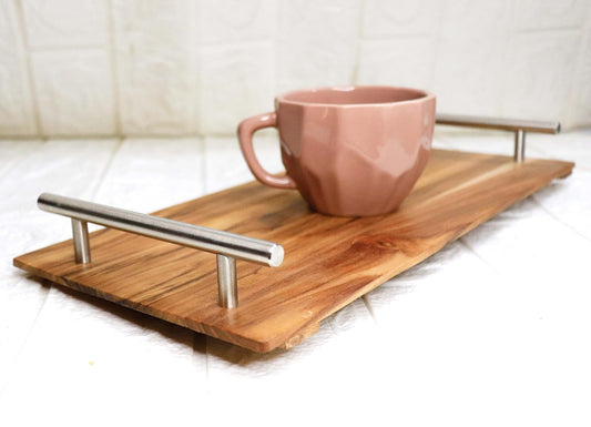 MustHome |Serving Tray| Wooden Tray |  | Pure Wood |40x 18cm