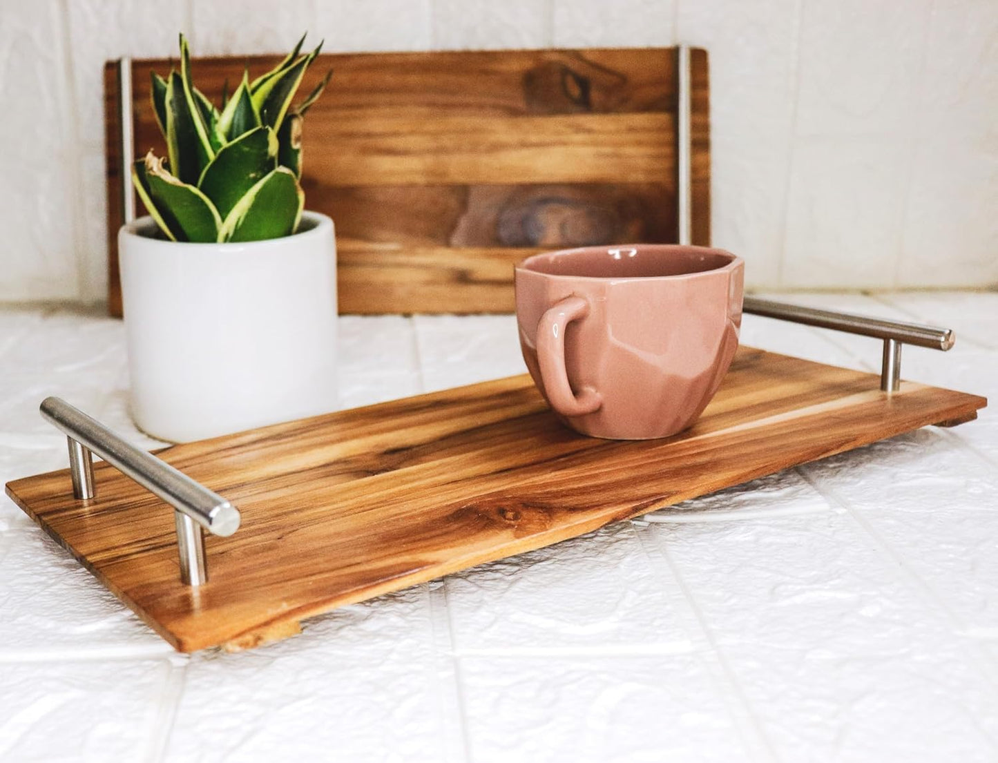 MustHome |Serving Tray| Wooden Tray |  | Pure Wood |40x 18cm