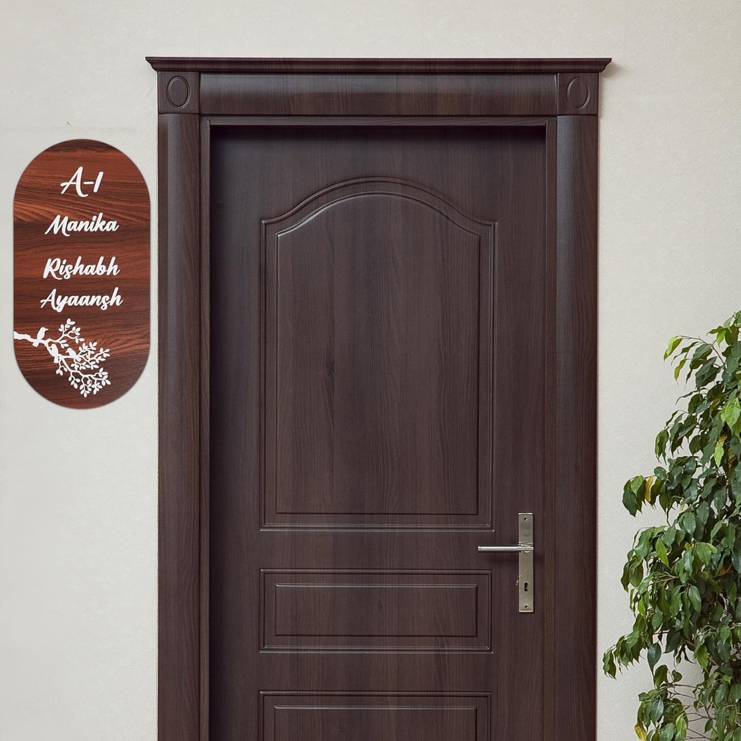 MustHome|Personalized Door Name Plate for Home Entrance | 15 by 30 cm