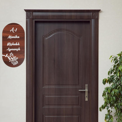 MustHome|Personalized Door Name Plate for Home Entrance | 15 by 30 cm