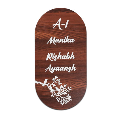 MustHome|Personalized Door Name Plate for Home Entrance | 15 by 30 cm