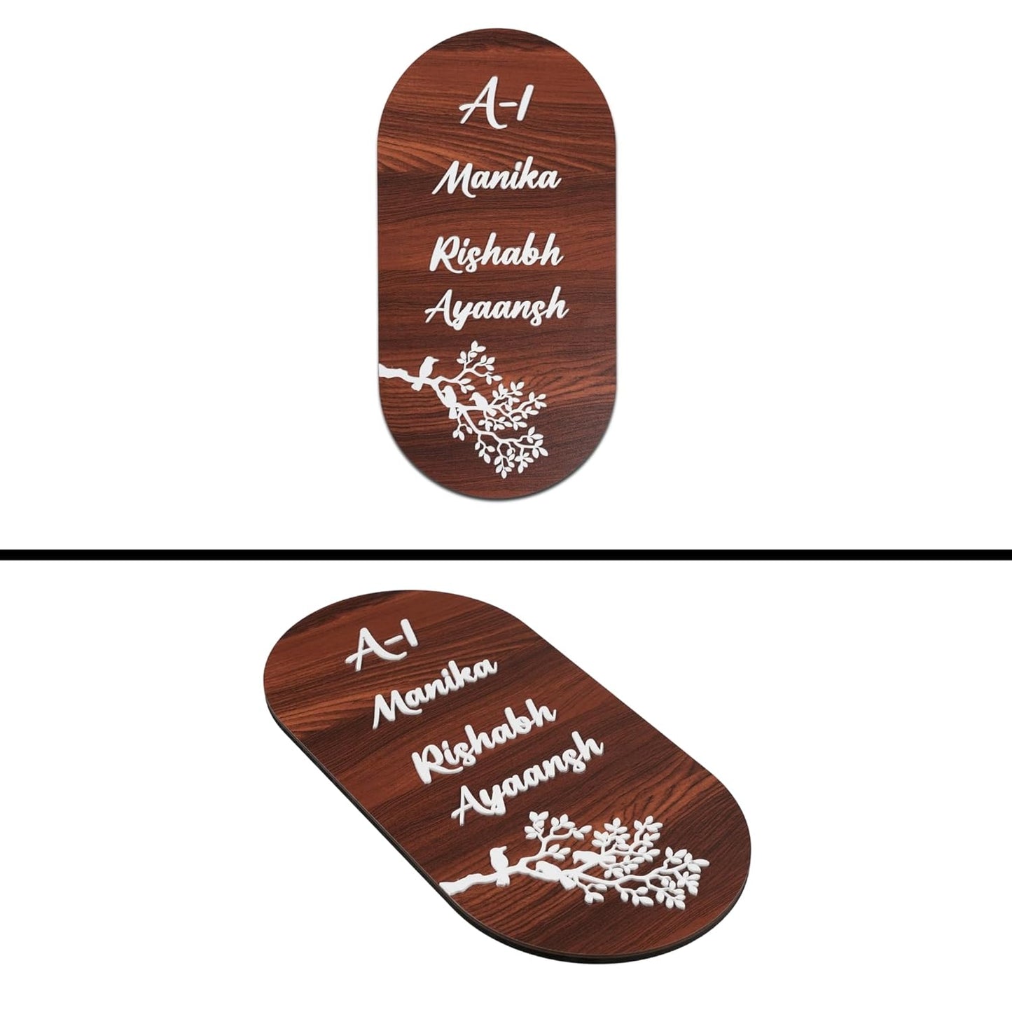 MustHome|Personalized Door Name Plate for Home Entrance | 15 by 30 cm