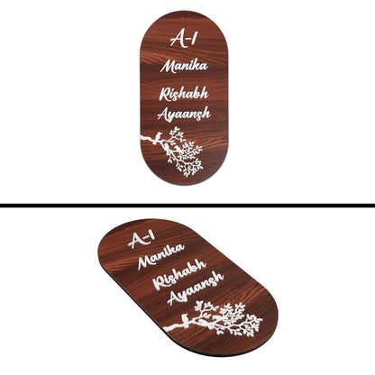 MustHome|Personalized Door Name Plate for Home Entrance | 15 by 30 cm