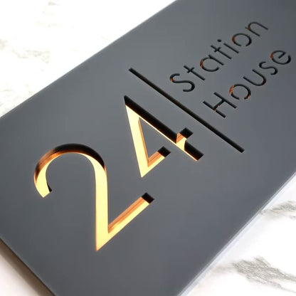 MustHome | Customized name plate for home | 15X30 cm