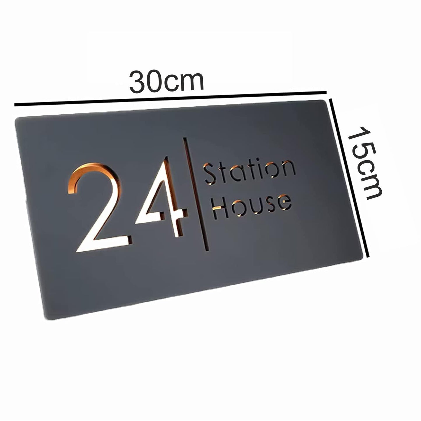 MustHome | Customized name plate for home | 15X30 cm