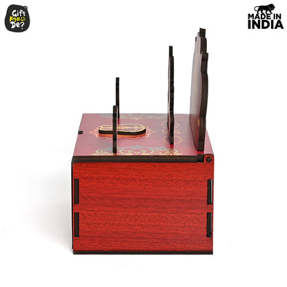 Portable Wooden Mini Mandir | Festival Gifts | House Warming Gift | Diwali Gifts