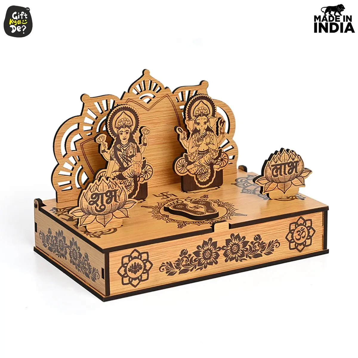 Portable Wooden Mini Mandir | Festival Gifts | House Warming Gift | Diwali Gifts