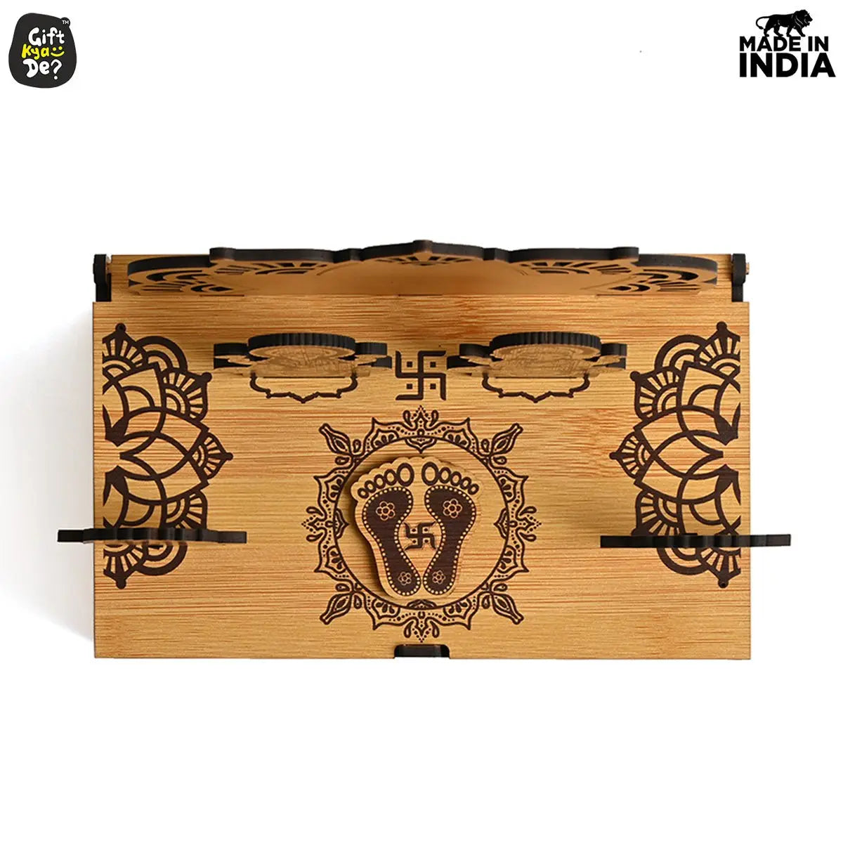 Portable Wooden Mini Mandir | Festival Gifts | House Warming Gift | Diwali Gifts