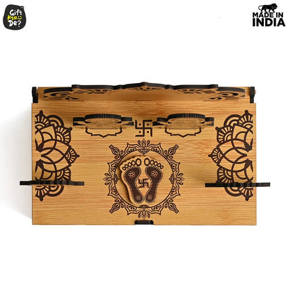 Portable Wooden Mini Mandir | Festival Gifts | House Warming Gift | Diwali Gifts