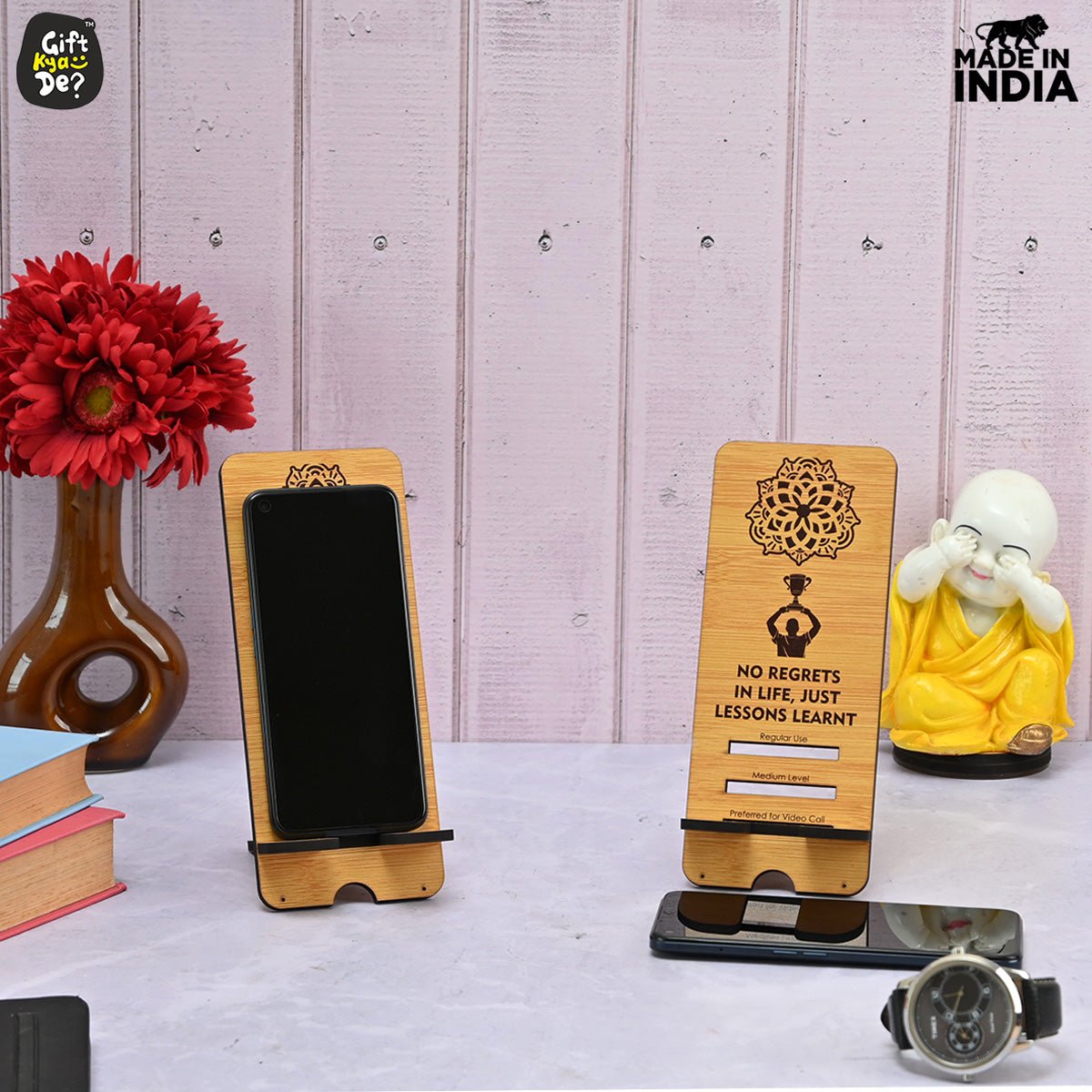 Mobile Stand & Beer Mug Style Pen Holder Combo | Gift For Beer Lover | Desk Accessories