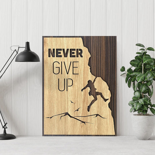 MustHome Wooden Wall Hanging with Quotes for Home Decor | Office |21 x 30 cm