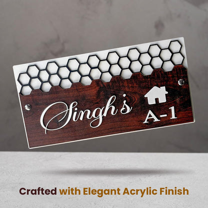 MustHome Name plate for home entrance | 15x30 cm
