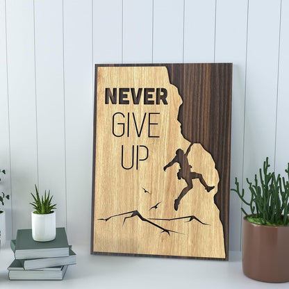MustHome Wooden Wall Hanging with Quotes for Home Decor | Office |21 x 30 cm