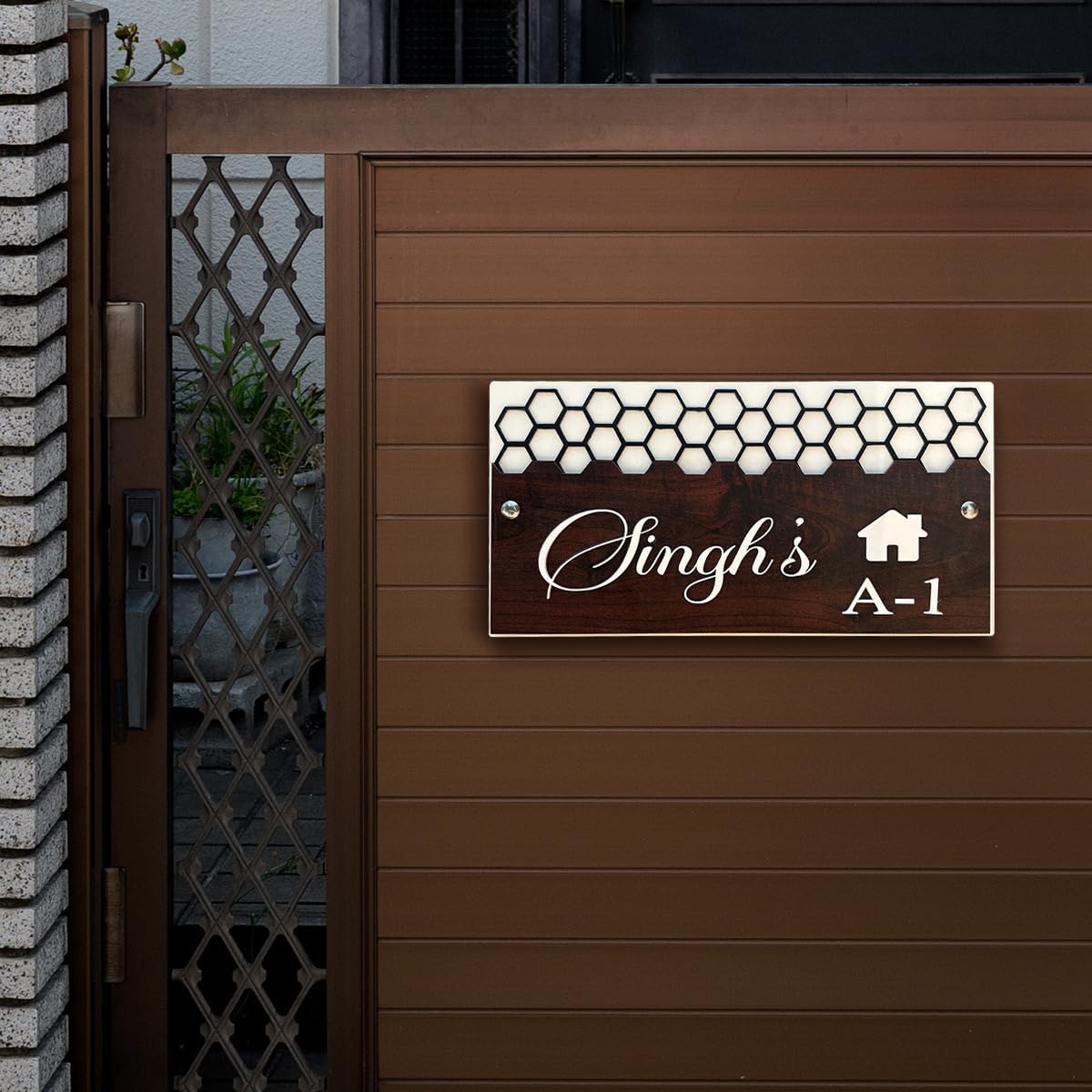 MustHome Name plate for home entrance | 15x30 cm