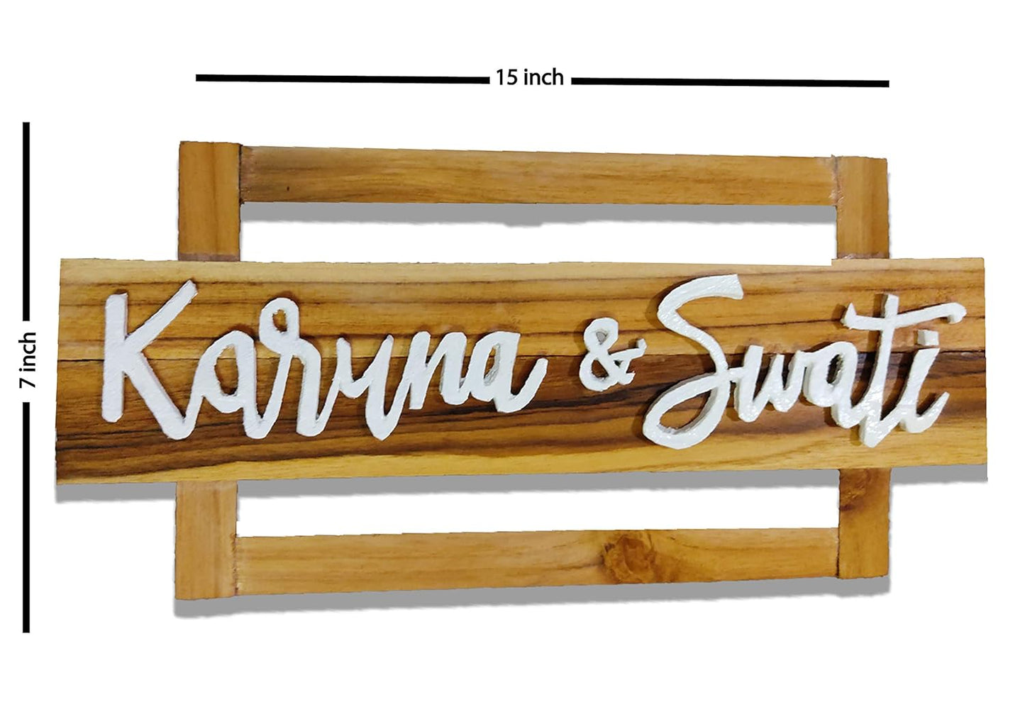 MustHome Personalized Door Name Plate for Home Entrance - 15X7 inch