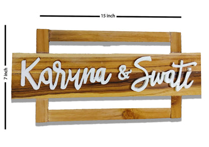 MustHome Personalized Door Name Plate for Home Entrance - 15X7 inch