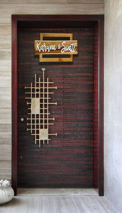 FusionEdge Home Personalized Door Name Plate for Home Entrance - 15X7 inch