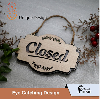 MustHome| Open Close sign board for Shop |15 x 30cm