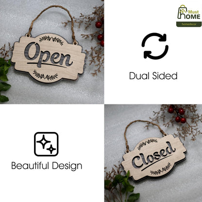 MustHome| Open Close sign board for Shop |15 x 30cm
